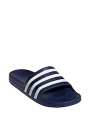 adidas Navy Sportswear Adilette Aqua Slides - Image 3 of 10