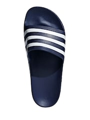 adidas Navy Sportswear Adilette Aqua Slides - Image 6 of 10