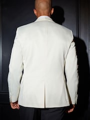 Cream Satin Tuxedo Jacket - Image 4 of 11