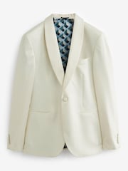 Cream Satin Tuxedo Jacket - Image 7 of 11