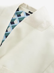 Cream Satin Tuxedo Jacket - Image 8 of 11