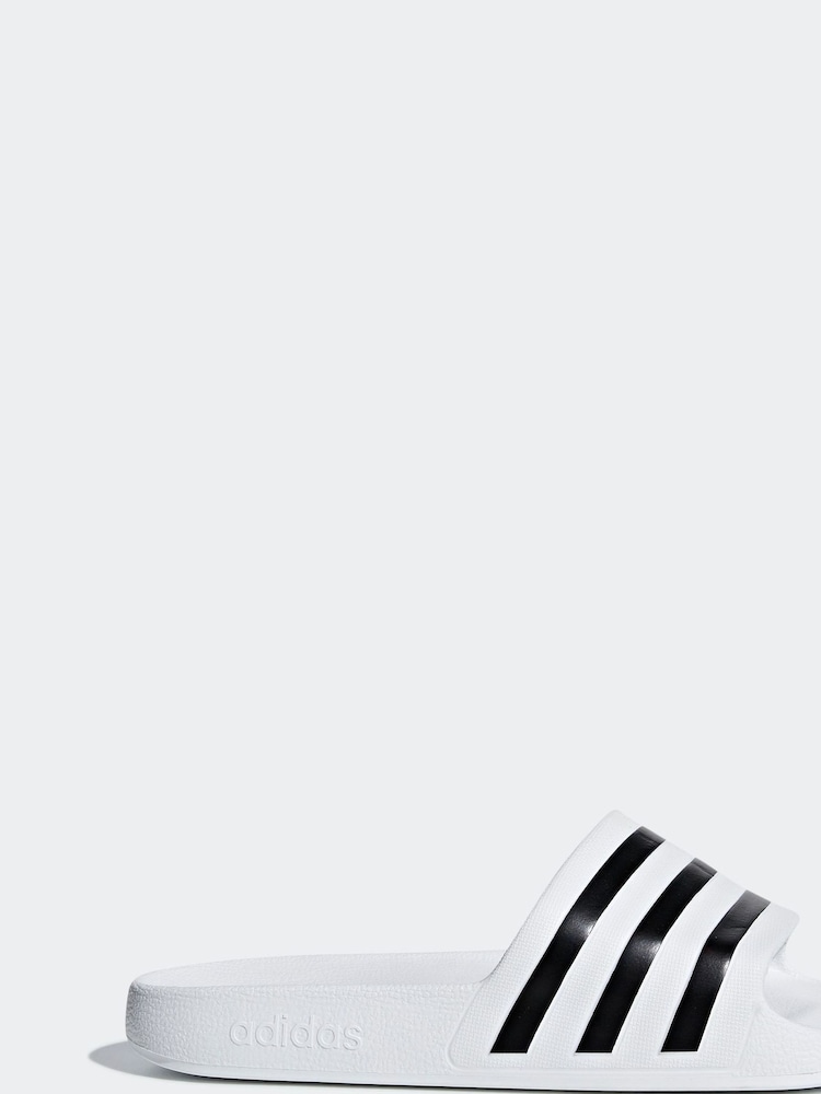 adidas White Sportswear Adilette Aqua Slides - Image 1 of 1