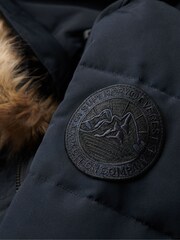 Superdry Blue Everest Hooded Puffer Bomber Jacket - Image 6 of 7