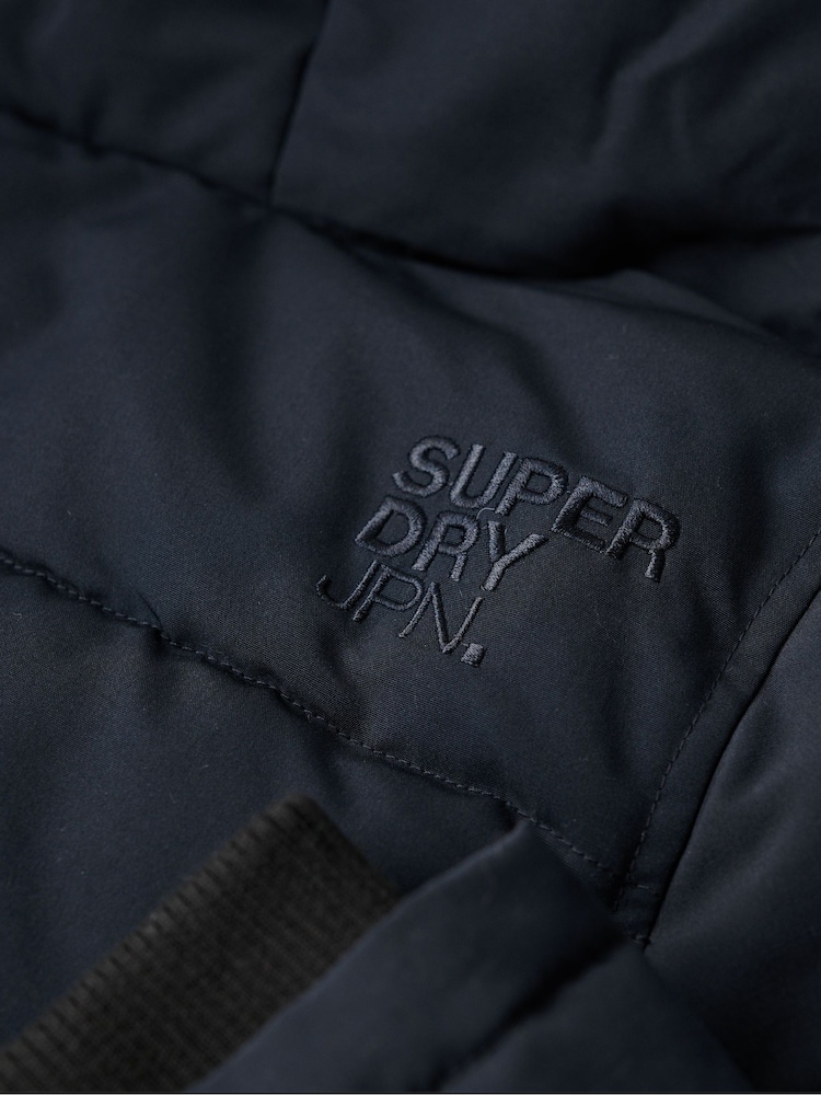 Superdry Blue Everest Hooded Puffer Bomber Jacket - Image 7 of 7