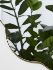 Oliver Bonas Gold Flora Scallop Hanging Mirror - Image 4 of 4