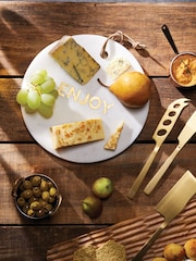 Artesa White Round Marble Cheese Board - Image 3 of 5
