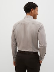 Maro neutru - Slim Fit - Trim Formal 100% Bumbac Oxford Cămăși - Image 3 of 8