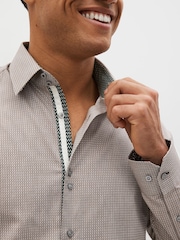 Maro neutru - Slim Fit - Trim Formal 100% Bumbac Oxford Cămăși - Image 4 of 8