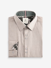 Maro neutru - Slim Fit - Trim Formal 100% Bumbac Oxford Cămăși - Image 7 of 8