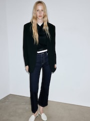 Mango Blue Sienna Ankle Crop Straight Jeans - Image 2 of 7
