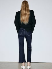 Mango Blue Sienna Ankle Crop Straight Jeans - Image 3 of 7