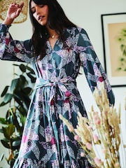 Thought Green Tarni Hemp Patchwork Midi Dress - Image 1 of 7