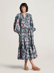 Thought Green Tarni Hemp Patchwork Midi Dress - Image 4 of 7