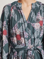 Thought Green Tarni Hemp Patchwork Midi Dress - Image 6 of 7