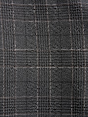 Charcoal Grey Tailored Fit Trimmed Check Suit Trousers - Image 6 of 7
