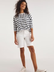 Simply Be White 24/7 Knee Shorts - Image 3 of 4