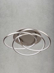 Searchlight Satin Silver Cebu Flush Ceiling Light - Image 2 of 3