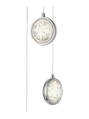 Searchlight Chrome Arum Bubble Glass 5Lt Pendant Ceiling Light - Image 3 of 3