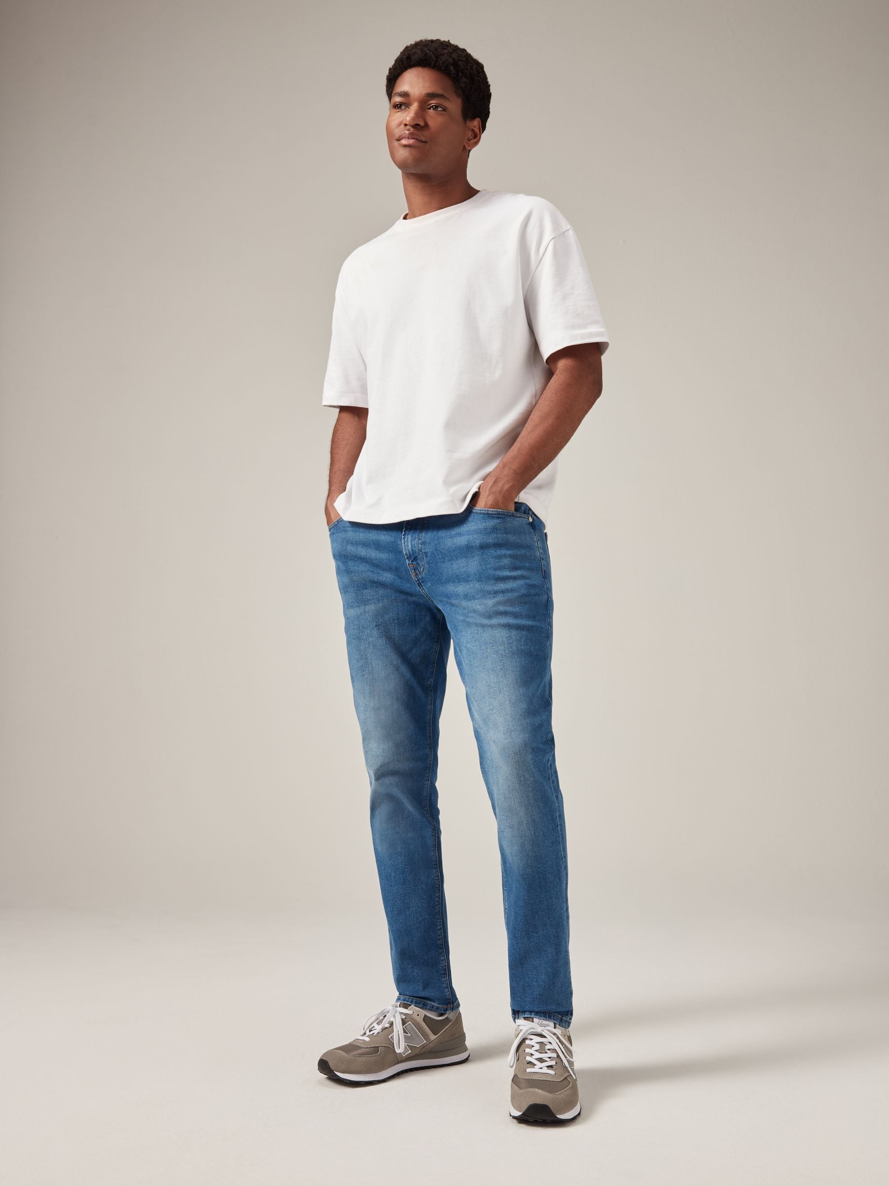 Buy Blue Light Single Skinny Fit Classic Stretch Jeans from the