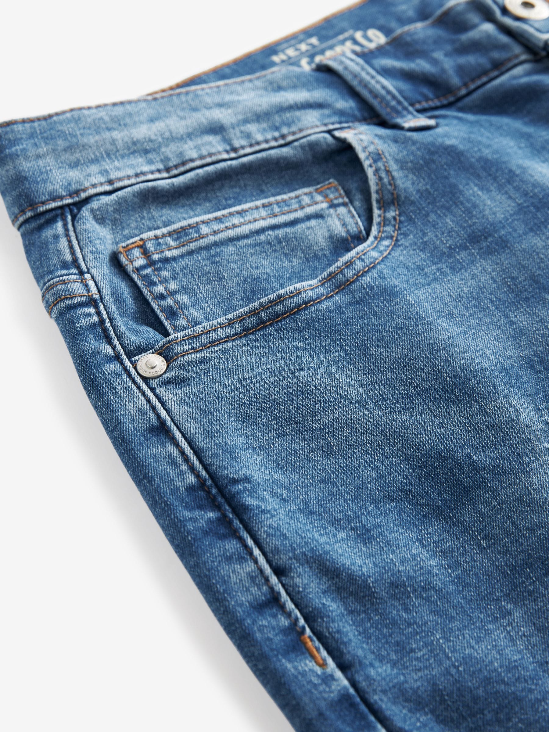 Buy Blue Light Single Skinny Fit Classic Stretch Jeans from Next