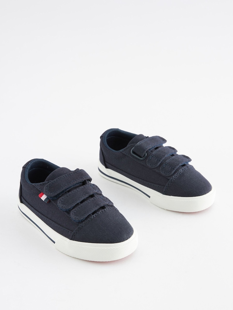 Navy Standard Fit (F) Strap Touch Fastening Shoes - Image 1 of 3