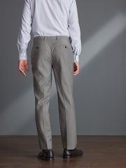 Light Grey Regular Fit Signature Tollegno Wool Suit: Trousers - Image 4 of 6