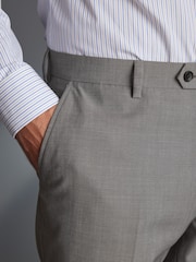 Light Grey Regular Fit Signature Tollegno Wool Suit: Trousers - Image 5 of 6