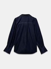 Mint Velvet Blue Denim Knot Button Shirt - Image 8 of 8
