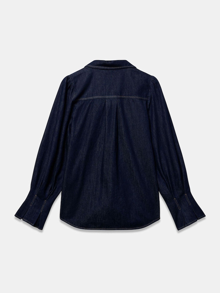 Mint Velvet Blue Denim Knot Button Shirt - Image 8 of 8 Mint Velvet Blue Denim Knot Button Shirt - Image 8 of 8