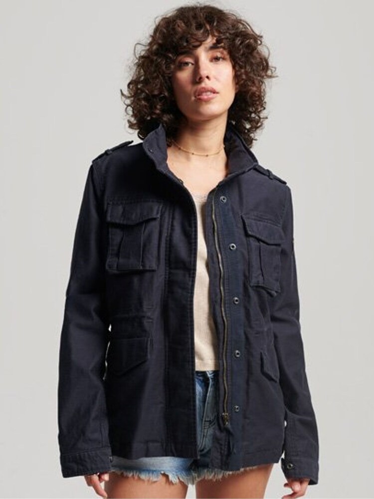 Superdry Blue Vintage M65 Jacket - Image 1 of 5