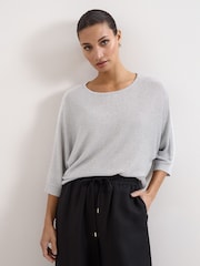 Phase Eight Silver Metallic Cristine Knit Jumper - Image 1 of 7