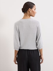 Phase Eight Silver Metallic Cristine Knit Jumper - Image 2 of 7