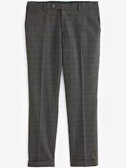 Green Slim Trimmed Check Suit: Trousers - Image 1 of 1