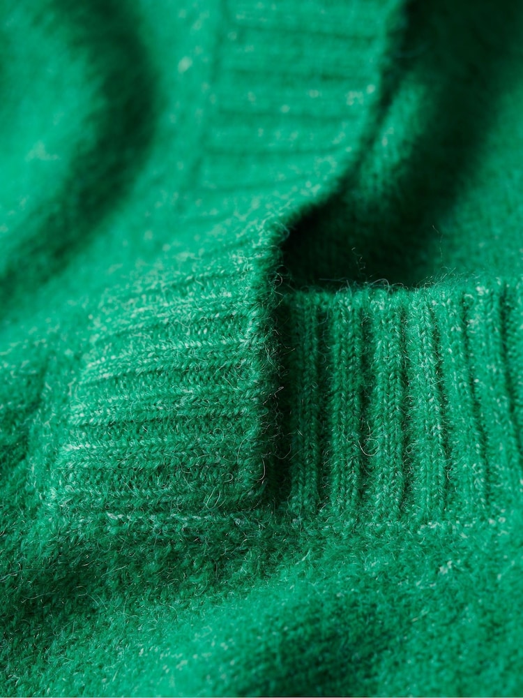 Grün - Superdry Oversize-Pullover mit V-Ausschnitt - Bild 6 von 6