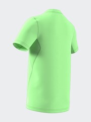 adidas Light Green Essentials 3-Stripes Cotton T-Shirt - Image 4 of 6