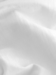 White V-Neck 100% Cotton Bubble Hem Top - Image 6 of 6