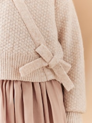 Pink Ballet Style Wrap Front Tie Jumper (3-16yrs) - Image 5 of 9