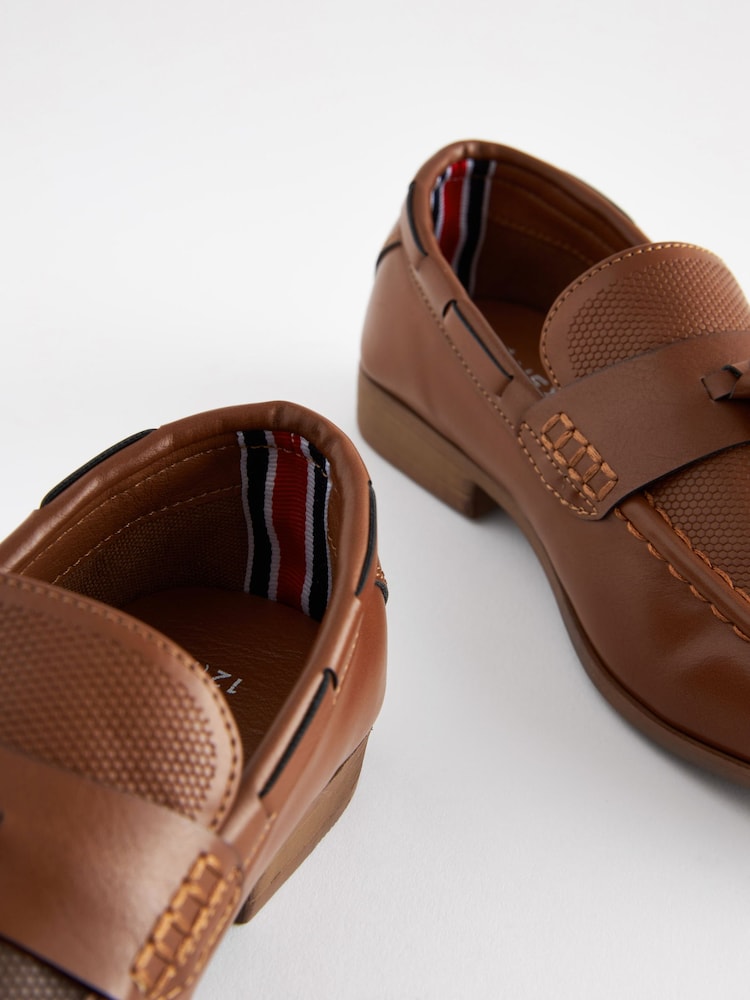 Tan Tassel Standard Fit (F) Smart Tassel Detail Loafers - Image 4 of 5