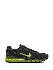 Nike Black/Green Air Max 2013 Trainers - Image 1 of 10