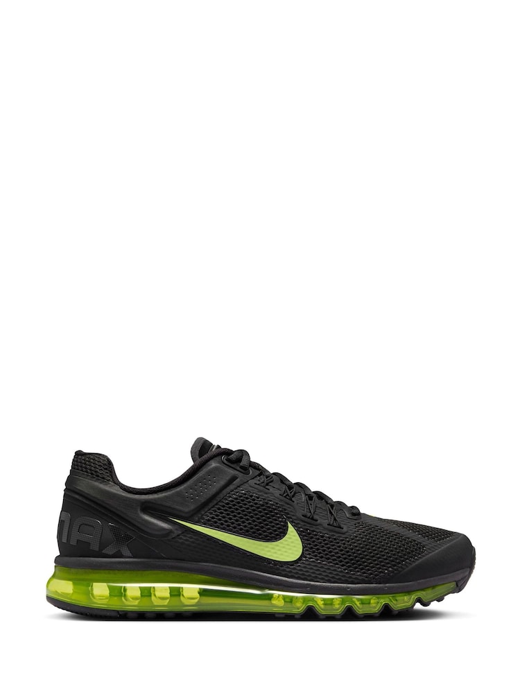 Nike Black/Green Air Max 2013 Trainers - Image 1 of 10