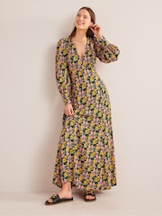 Boden Green Blouson Sleeve Maxi Tea Dress - Image 1 of 9