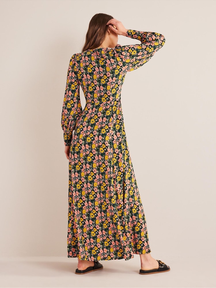 Boden Green Blouson Sleeve Maxi Tea Dress - Image 2 of 9