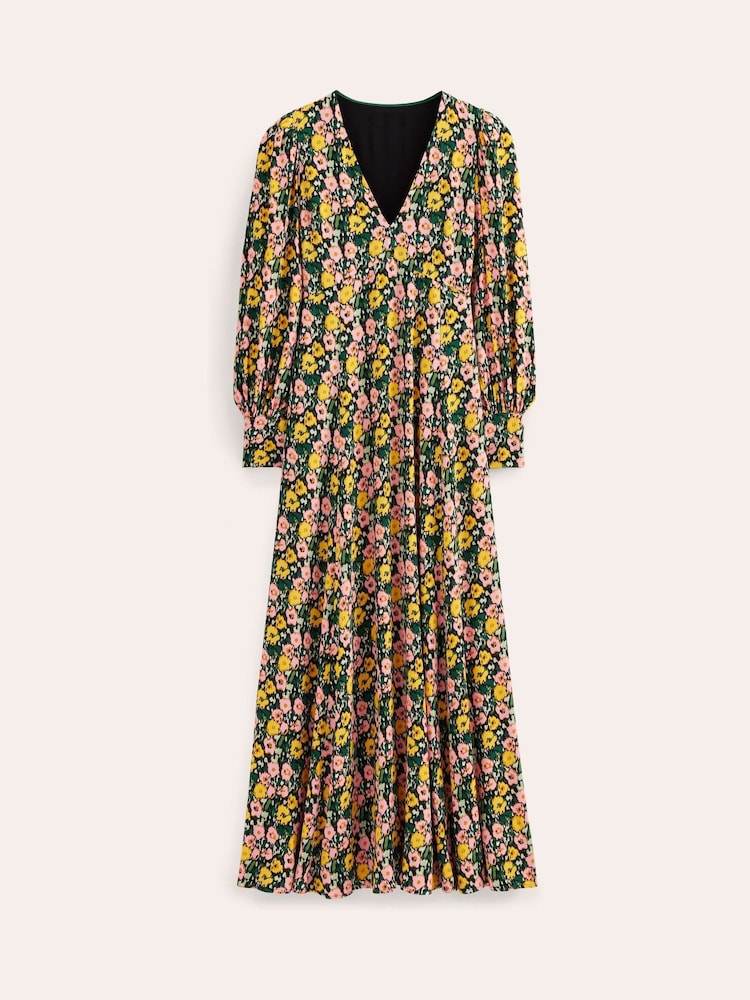 Boden Green Blouson Sleeve Maxi Tea Dress - Image 9 of 9