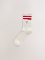 Ski Embroidered Icons - Sportinės kojinės su pagalvėlės padu ir briaunotu kulkšnies įtvaru 3 pakuotė - 2 paveikslėlis iš 6
