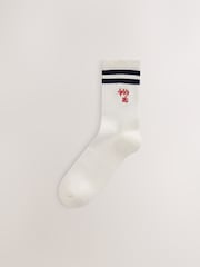Ski Embroidered Icons - Sportinės kojinės su pagalvėlės padu ir briaunotu kulkšnies įtvaru 3 pakuotė - 3 paveikslėlis iš 6