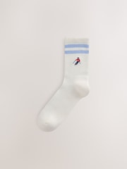 Ski Embroidered Icons - Sportinės kojinės su pagalvėlės padu ir briaunotu kulkšnies įtvaru 3 pakuotė - 4 paveikslėlis iš 6
