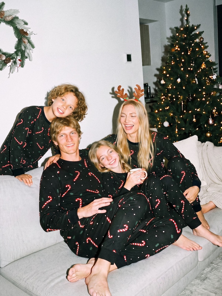 JJXX Black Christmas Lounge Pyjamas Set - Image 2 of 2