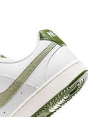 Nike White/Lime Court Vision Low Trainers - Image 10 of 10