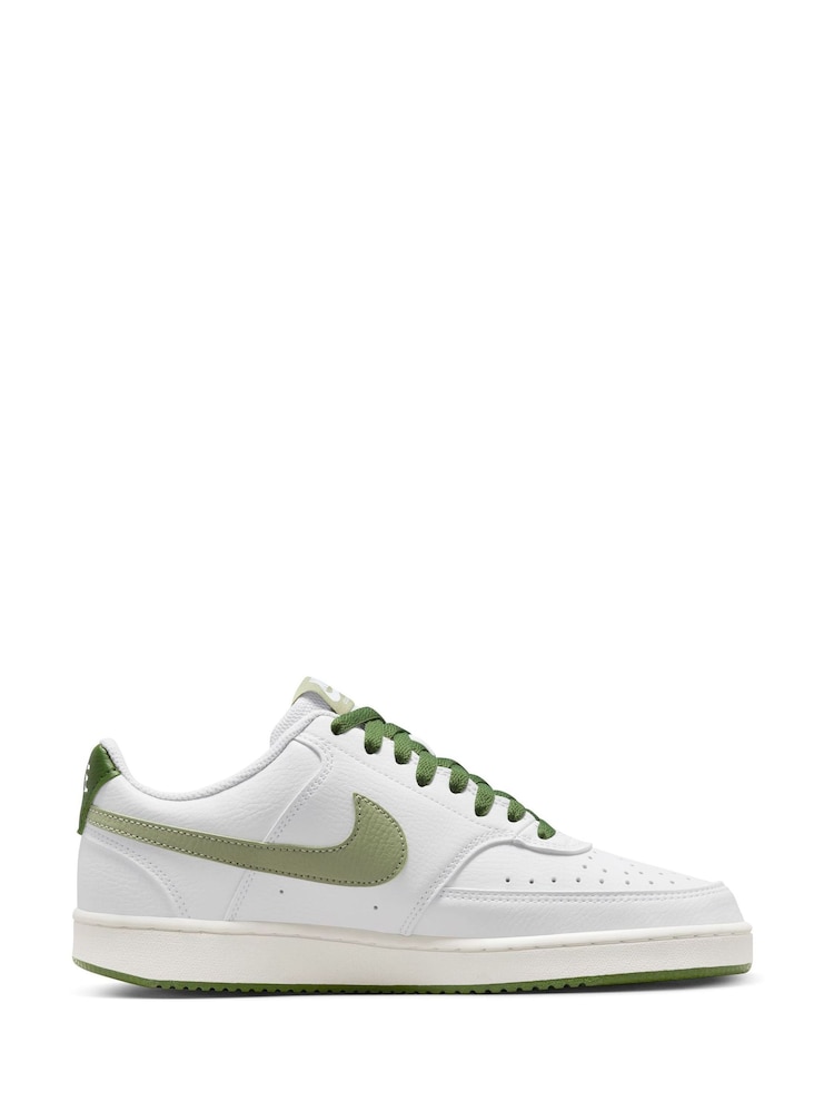 Blanc/jaune citron - Baskets basses Nike Court Vision - Image 3 of 10