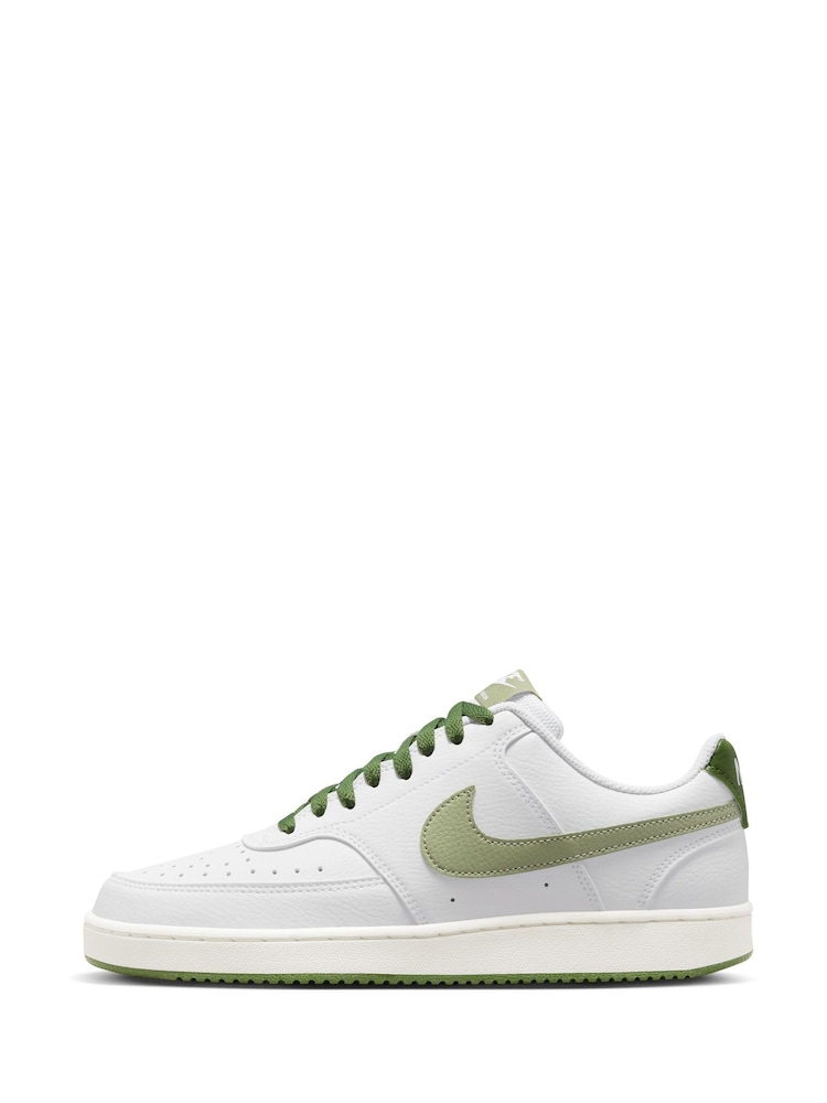 Blanc/jaune citron - Baskets basses Nike Court Vision - Image 4 of 10